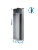 Taquilla 1800x500x500 SIMONLOCKER PROFESIONAL SINGLE-DIV 1/1 500 ADDI GRIS marca SIMONRACK