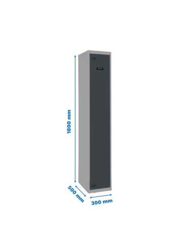 Taquilla 1800x300x500 SIMONLOCKER PROFESIONAL SINGLE 1/1 300 INI GR/AN marca SIMONRACK