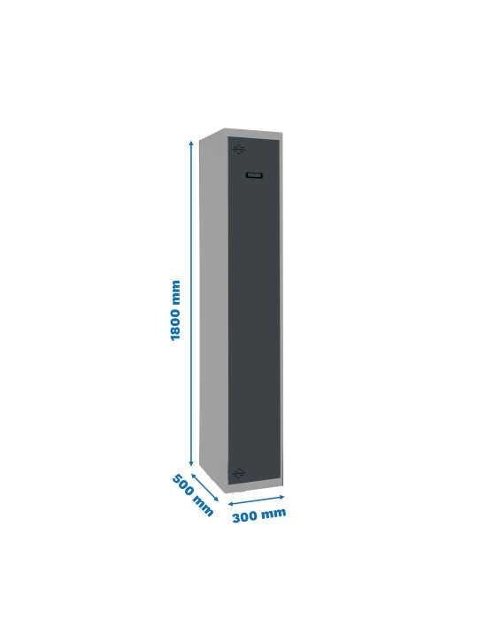 Taquilla 1800x300x500 SIMONLOCKER PROFESIONAL SINGLE 1/1 300 INI GR/AN marca SIMONRACK