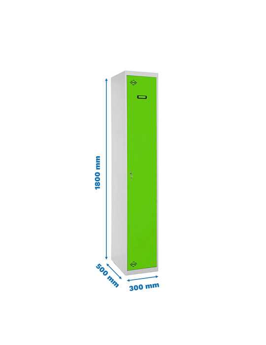 Taquilla 1800x300x500 SIMONLOCKER PROFESIONAL SINGLE 1/1 300 INI GR/VE marca SIMONRACK