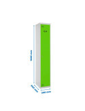 Taquilla 1800x300x500 SIMONLOCKER PROFESIONAL SINGLE 1/1 300 INI GR/VE marca SIMONRACK