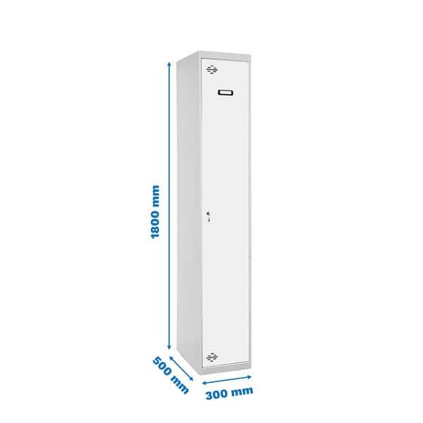 Taquilla 1800x300x500 SIMONLOCKER PROFESIONAL SINGLE 1/1 300 INI GR/BL marca SIMONRACK