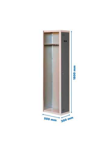 Taquilla 1800x300x500 SIMONLOCKER PROFESIONAL SINGLE 1/1 300 ADDI GR/AN marca SIMONRACK