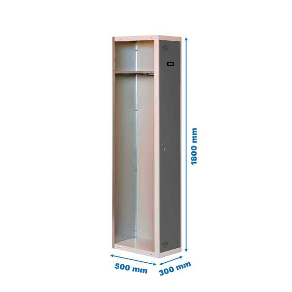 Taquilla 1800x300x500 SIMONLOCKER PROFESIONAL SINGLE 1/1 300 ADDI GR/AN marca SIMONRACK