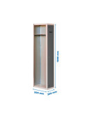 Taquilla 1800x300x500 SIMONLOCKER PROFESIONAL SINGLE 1/1 300 ADDI GR/AN marca SIMONRACK
