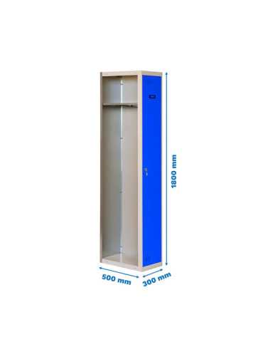 Taquilla 1800x300x500 SIMONLOCKER PROFESIONAL SINGLE 1/1 300 ADDI GR/AZ marca SIMONRACK