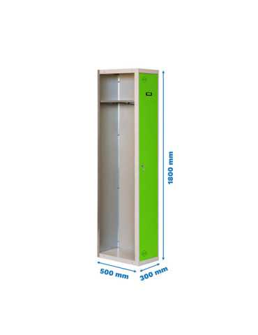 Taquilla 1800x300x500 SIMONLOCKER PROFESIONAL SINGLE 1/1 300 ADDI GR/VE marca SIMONRACK