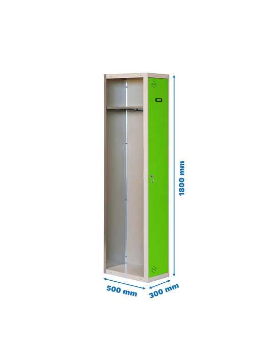 Taquilla 1800x300x500 SIMONLOCKER PROFESIONAL SINGLE 1/1 300 ADDI GR/VE marca SIMONRACK