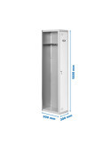 Taquilla 1800x300x500 SIMONLOCKER PROFESIONAL SINGLE 1/1 300 ADDI GR/BL marca SIMONRACK