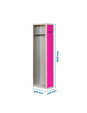 Taquilla 1800x300x500 SIMONLOCKER PROFESIONAL SINGLE 1/1 300 ADDI GR/RS marca SIMONRACK