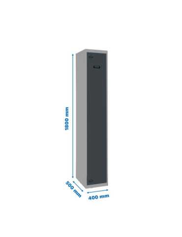 Taquilla 1800x400x500 SIMONLOCKER PROFESIONAL SINGLE 1/1 400 INI GR/AN marca SIMONRACK