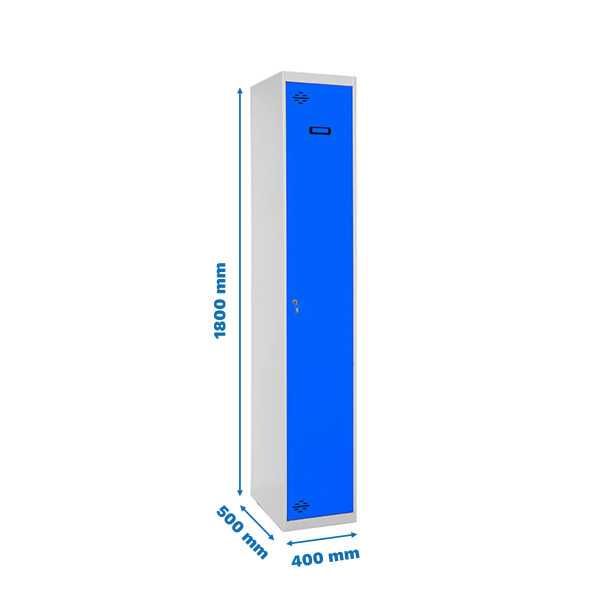 Taquilla 1800x400x500 SIMONLOCKER PROFESIONAL SINGLE 1/1 400 INI GR/AZ marca SIMONRACK