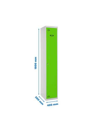 Taquilla 1800x400x500 SIMONLOCKER PROFESIONAL SINGLE 1/1 400 INI GR/VE marca SIMONRACK