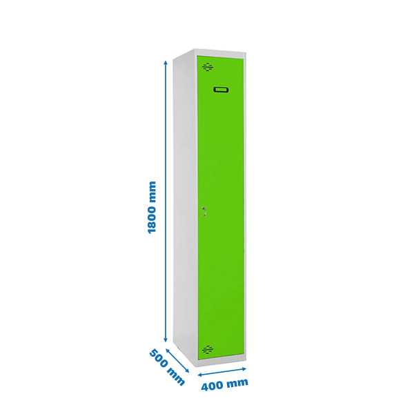 Taquilla 1800x400x500 SIMONLOCKER PROFESIONAL SINGLE 1/1 400 INI GR/VE marca SIMONRACK