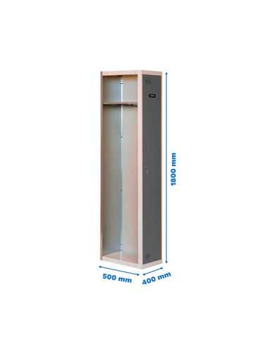 Taquilla 1800x400x500 SIMONLOCKER PROFESIONAL SINGLE 1/1 400 ADDI GR/AN marca SIMONRACK