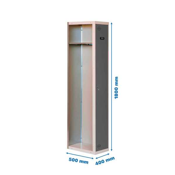 Taquilla 1800x400x500 SIMONLOCKER PROFESIONAL SINGLE 1/1 400 ADDI GR/AN marca SIMONRACK
