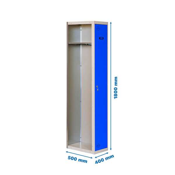 Taquilla 1800x400x500 SIMONLOCKER PROFESIONAL SINGLE 1/1 400 ADDI GR/AZ marca SIMONRACK