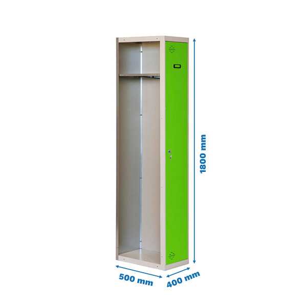 Taquilla 1800x400x500 SIMONLOCKER PROFESIONAL SINGLE 1/1 400 ADDI GR/VE marca SIMONRACK