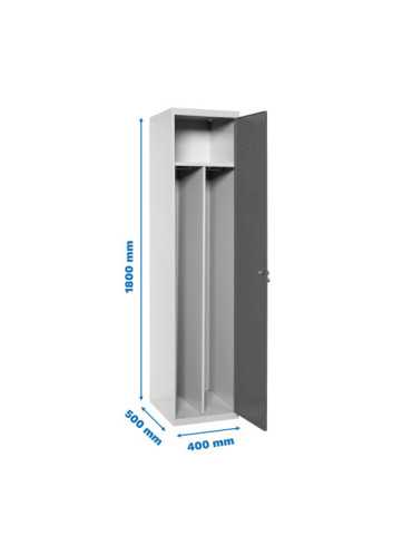 Taquilla 1800x400x500 SIMONLOCKER PROFESIONAL SINGLE-DIV 1/1 400 INI GR/AN marca SIMONRACK