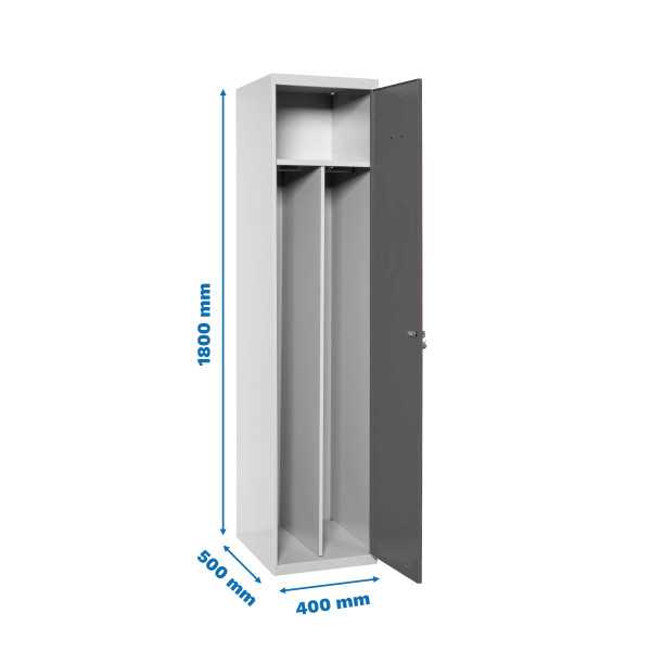 Taquilla 1800x400x500 SIMONLOCKER PROFESIONAL SINGLE-DIV 1/1 400 INI GR/AN marca SIMONRACK