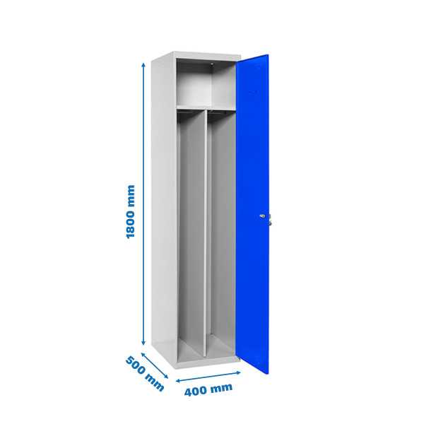 Taquilla 1800x400x500 SIMONLOCKER PROFESIONAL SINGLE-DIV 1/1 400 INI GR/AZ marca SIMONRACK
