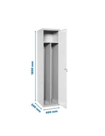Taquilla 1800x400x500 SIMONLOCKER PROFESIONAL SINGLE-DIV 1/1 400 INI GR/BL marca SIMONRACK
