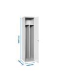Taquilla 1800x400x500 SIMONLOCKER PROFESIONAL SINGLE-DIV 1/1 400 INI GR/BL marca SIMONRACK