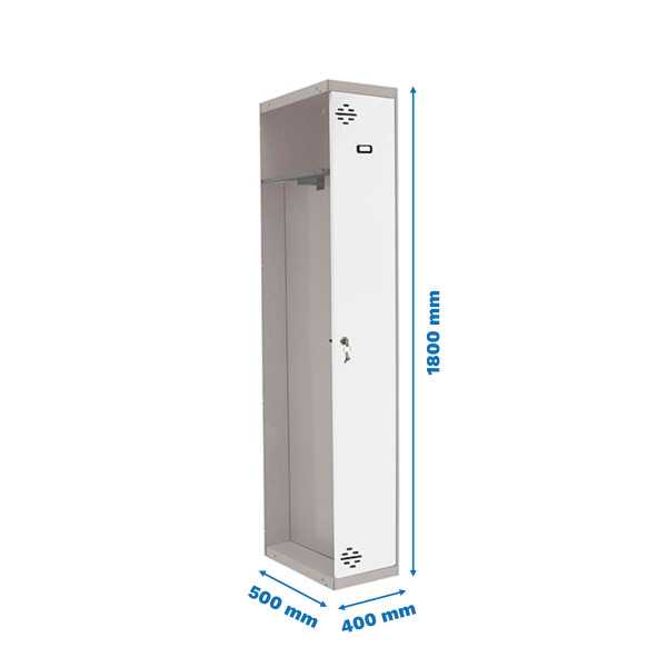 Taquilla 1800x400x500 SIMONLOCKER PROFESIONAL SINGLE-DIV 1/1 400 ADD GR/BL marca SIMONRACK
