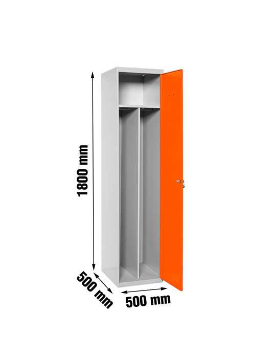 Taquilla 1800x500x500 SIMONLOCKER PROFESIONAL SINGLE-DIV 1/1 500 INI GR/NA marca SIMONRACK