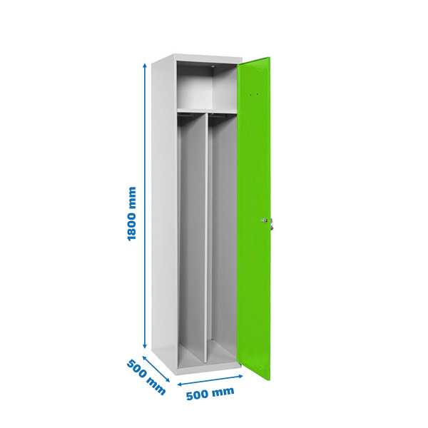 Taquilla 1800x500x500 SIMONLOCKER PROFESIONAL SINGLE-DIV 1/1 500 INI GR/VE marca SIMONRACK