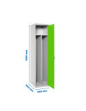 Taquilla 1800x500x500 SIMONLOCKER PROFESIONAL SINGLE-DIV 1/1 500 INI GR/VE marca SIMONRACK