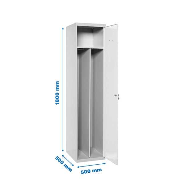 Taquilla 1800x500x500 SIMONLOCKER PROFESIONAL SINGLE-DIV 1/1 500 INI GR/BL marca SIMONRACK
