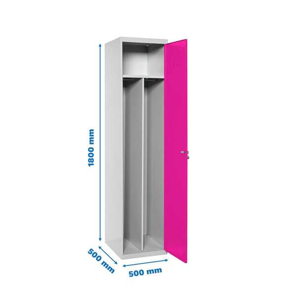 Taquilla 1800x500x500 SIMONLOCKER PROFESIONAL SINGLE-DIV 1/1 500 INI GR/RS marca SIMONRACK