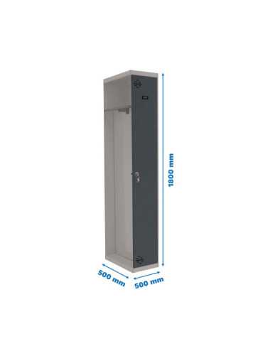 Taquilla 1800x500x500 SIMONLOCKER PROFESIONAL SINGLE-DIV 1/1 500 ADD GR/AN marca SIMONRACK