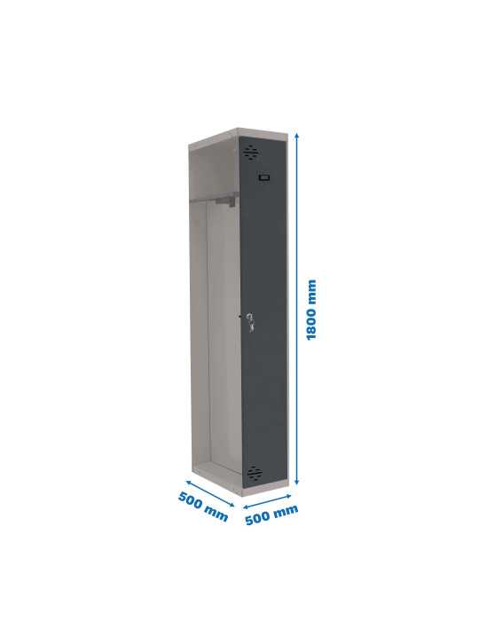 Taquilla 1800x500x500 SIMONLOCKER PROFESIONAL SINGLE-DIV 1/1 500 ADD GR/AN marca SIMONRACK