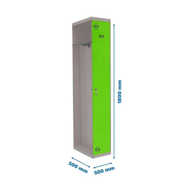 Taquilla 1800x500x500 SIMONLOCKER PROFESIONAL SINGLE-DIV 1/1 500 ADD GR/VE marca SIMONRACK
