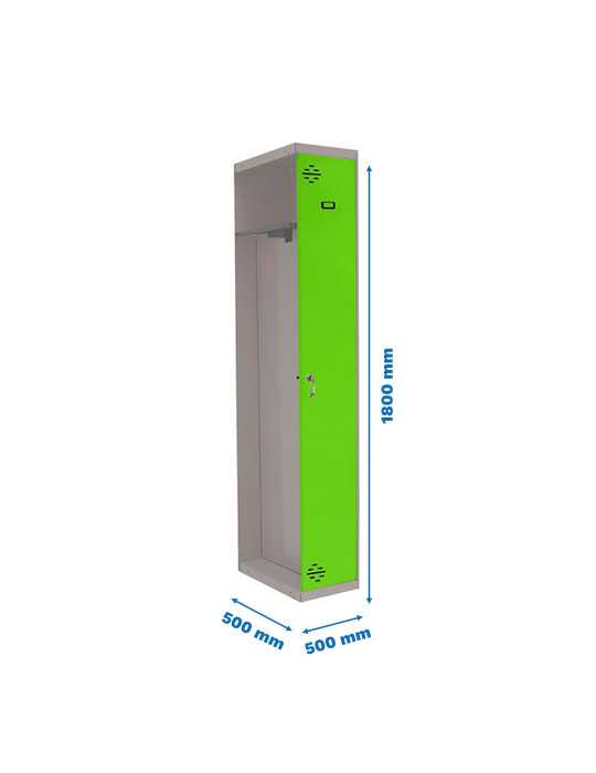 Taquilla 1800x500x500 SIMONLOCKER PROFESIONAL SINGLE-DIV 1/1 500 ADD GR/VE marca SIMONRACK