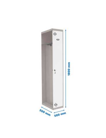 Taquilla 1800x500x500 SIMONLOCKER PROFESIONAL SINGLE-DIV 1/1 500 ADD GR/BL marca SIMONRACK