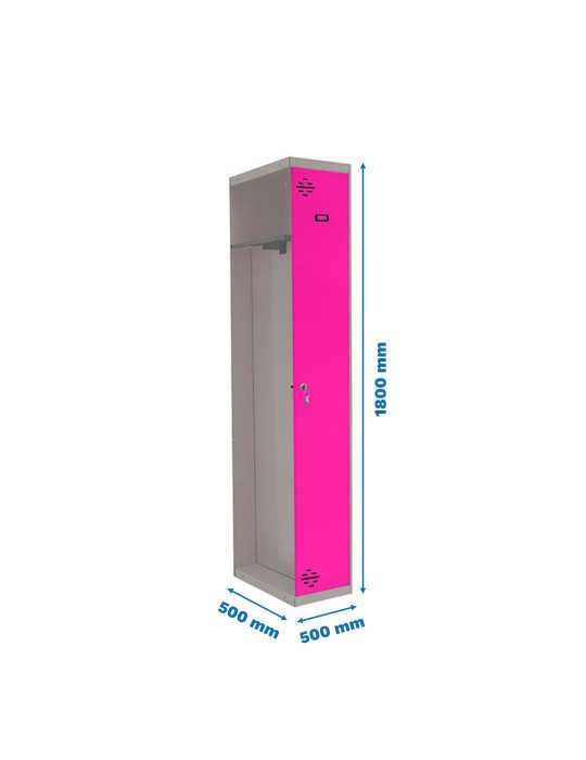 Taquilla 1800x500x500 SIMONLOCKER PROFESIONAL SINGLE-DIV 1/1 500 ADD GR/RS marca SIMONRACK