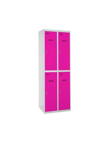 Taquilla 1800x600x500 SIMONLOCKER PROFESIONAL TANDEM 2/4 300 (600) GR/RO marca SIMONRACK