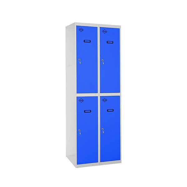 Taquilla 1800x600x500 SIMONLOCKER PROFESIONAL TANDEM 2/4 300 (600) GR/AZ marca SIMONRACK