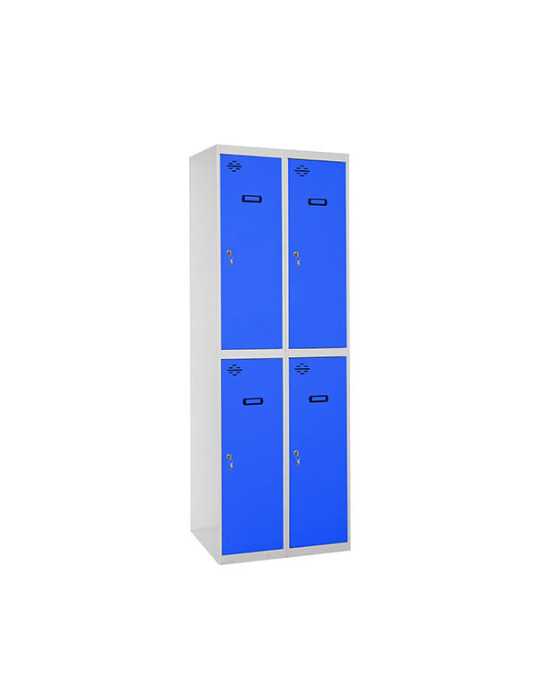 Taquilla 1800x600x500 SIMONLOCKER PROFESIONAL TANDEM 2/4 300 (600) GR/AZ marca SIMONRACK