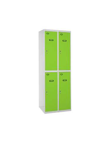 Taquilla 1800x600x500 SIMONLOCKER PROFESIONAL TANDEM 2/4 300 (600) GR/VE marca SIMONRACK