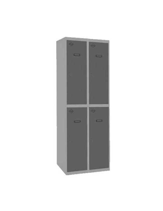 Taquilla 1800x600x500 SIMONLOCKER PROFESIONAL TANDEM 2/4 300 (600) GR/AN marca SIMONRACK