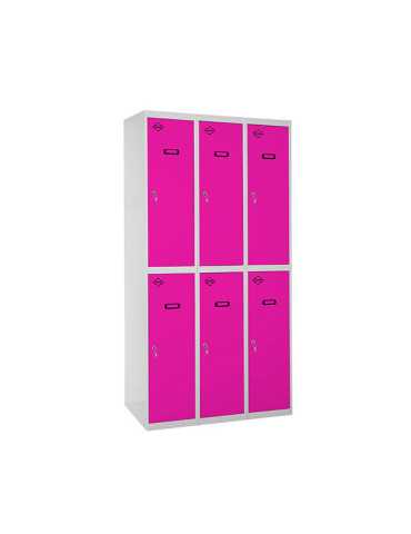 Taquilla 1800x900x500 SIMONLOCKER PROFESIONAL TANDEM 3/6 300 (900) GR/RO marca SIMONRACK