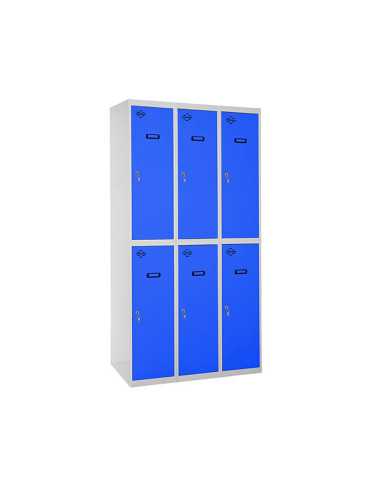 Taquilla 1800x900x500 SIMONLOCKER PROFESIONAL TANDEM 3/6 300 (900) GR/AZ marca SIMONRACK