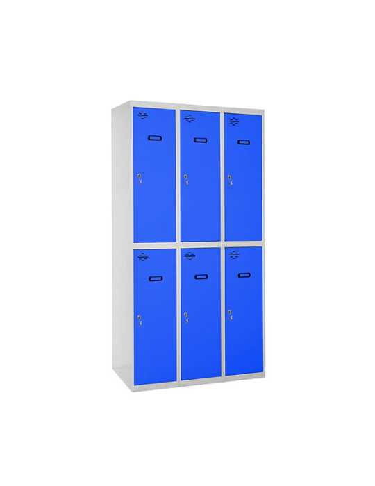 Taquilla 1800x900x500 SIMONLOCKER PROFESIONAL TANDEM 3/6 300 (900) GR/AZ marca SIMONRACK