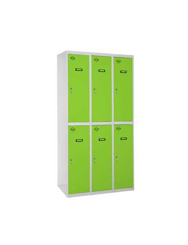 Taquilla 1800x900x500 SIMONLOCKER PROFESIONAL TANDEM 3/6 300 (900) GR/VE marca SIMONRACK