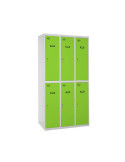 Taquilla 1800x900x500 SIMONLOCKER PROFESIONAL TANDEM 3/6 300 (900) GR/VE marca SIMONRACK