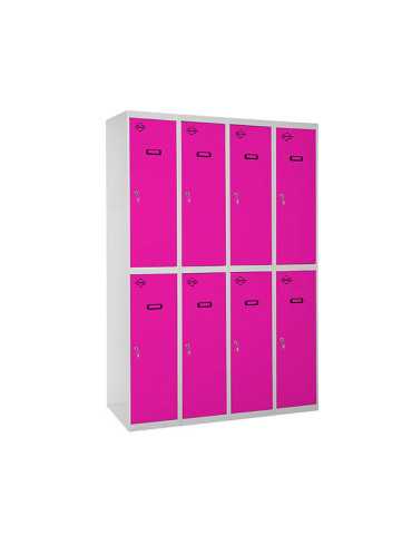 Taquilla 1800x1200x500 SIMONLOCKER PROFESIONAL TANDEM 4/8 300 (1200) GR/RO marca SIMONRACK